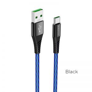 Kabel USB-A do USB-C 5A w oplocie + aluminiowa