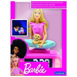 Barbie budzik z lampką nocną i dźwiękami