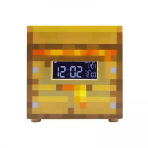 Minecraft budzik i lampka nocna w jednym zegar
