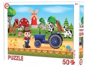 Farma puzzle traktor dla dzieci 50 el