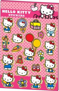 Hello Kitty naklejki ze złotą ramką 6 arkuszy