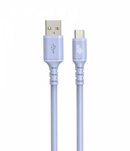 TB Kabel USB-USB C 1m. silikonowy fioletowy