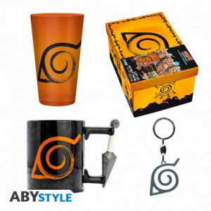 Naruto kubek szklanka brelok box Shippuden zestaw