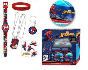 Spiderman zegarek brelok zestaw niespodzianka