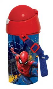 Spiderman bidon ze słomką i paskiem bez BPA