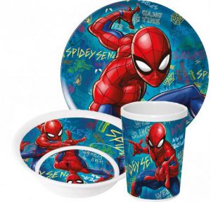Spiderman zestaw obiadowy śniadaniowy Melamina