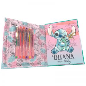 Lilo i Stitch notes w blistrze i 6 długopisów żelowych