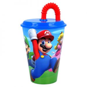 Super Mario kubek ze słomką