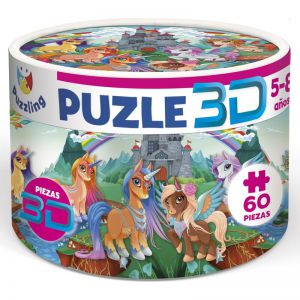 Jednorożce puzzle 3D 60 szt
